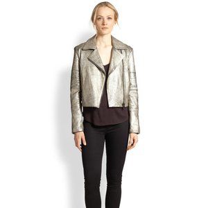 💕SOLD💕 Platinum Leather Jacket